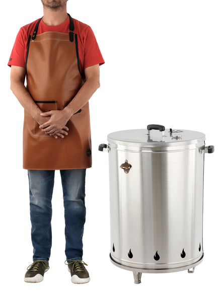 Ahumador Grande Acero Inoxidable 55 lb | 80 Personas
