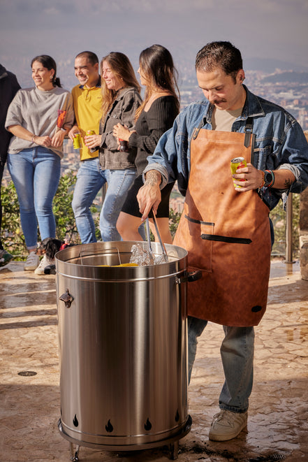 Ahumador Grande Acero Inoxidable 55 lb | 80 Personas