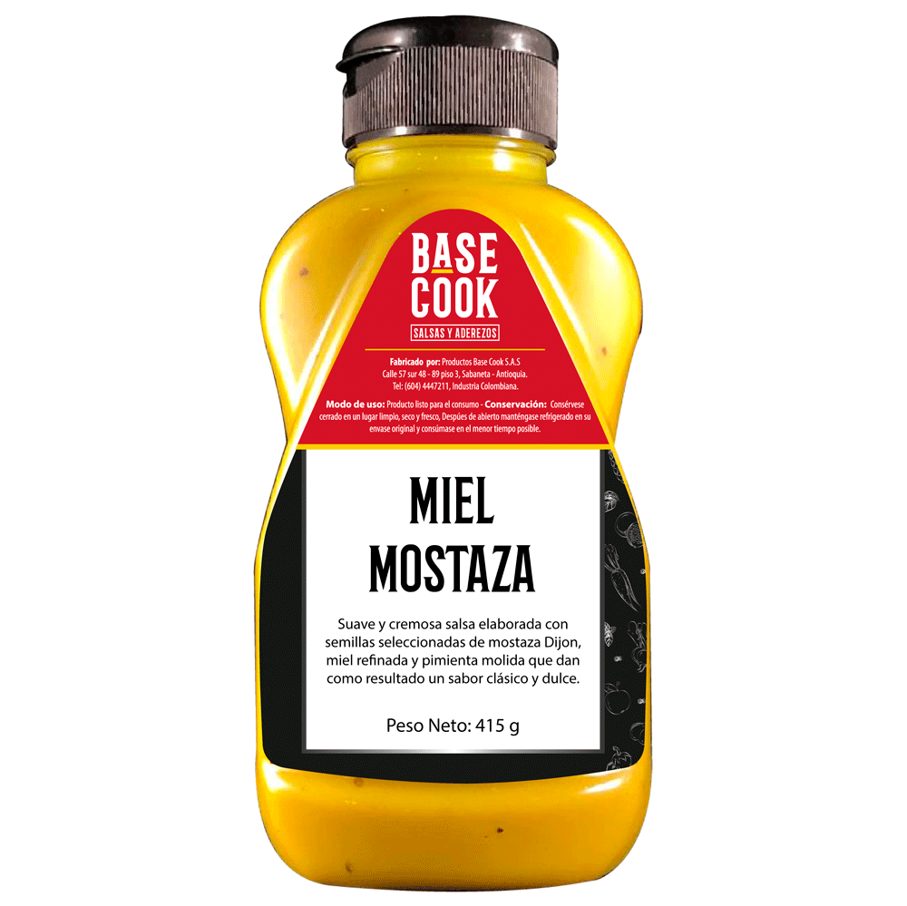 Salsa Miel Mostaza - Base Cook 398 gramos