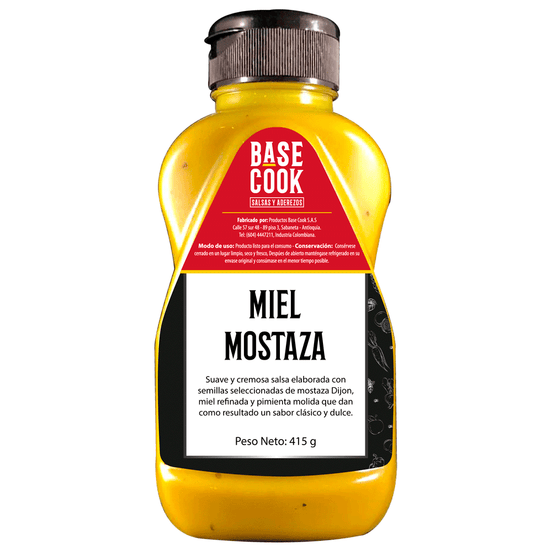 Salsa Miel Mostaza - Base Cook 398 gramos
