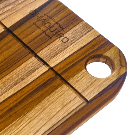 Tabla de Madera Óvalo con Canal Recoge Jugos