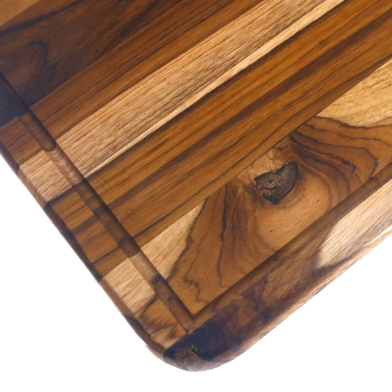 Tabla de Madera Óvalo con Canal Recoge Jugos