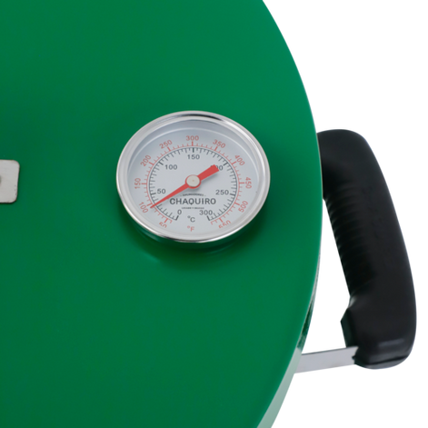 Ahumador producto oficial del nacionalChaquiro en lamina de hierro con termómetro de precisión para asados y carnes ahumadas