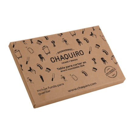 Tabla para usar en la cocina hecha en acero inoxidable chaquiro
