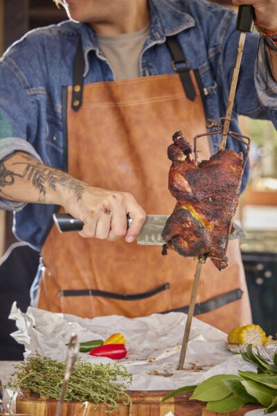 BARRIL AHUMADOR CON ROSTIZADOR PARA POLLO - Imagen 12